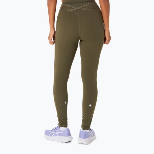 Legginsy do biegania damskie ASICS Nagino Run Adjustable Tight dark olive