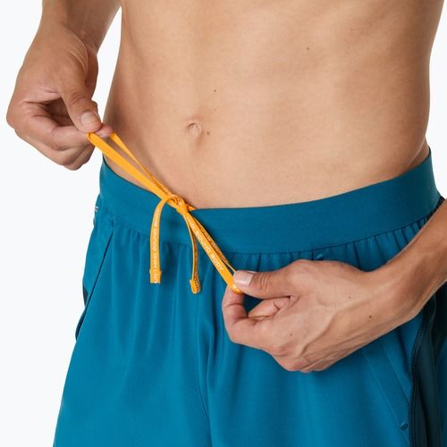 Spodenki do biegania męskie ASICS Road 5IN tranquil teal/dark teal/yamabuki