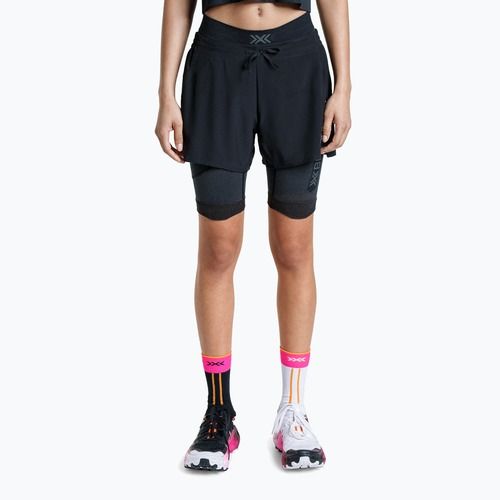 Spodenki do biegania damskie X-Bionic Xceed Run Tights x black/rhino grey