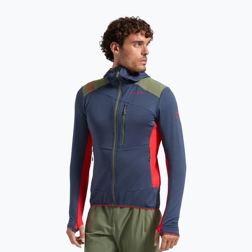 Bluza polarowa męska La Sportiva Aequilibrium Thermal Hoody night sky/mountain red