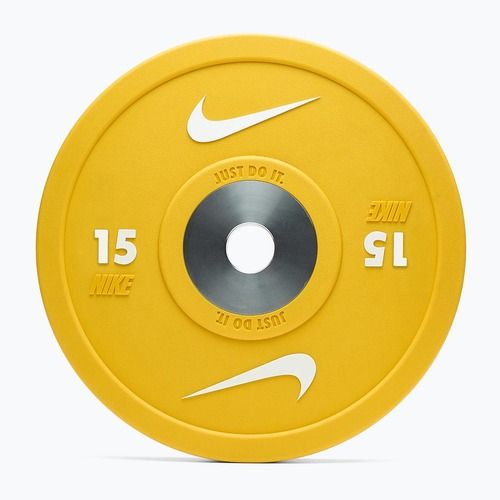 Obciążenie bumperowe Nike Strength Pro Urethane Bumper Plates 15 kg yellow/white