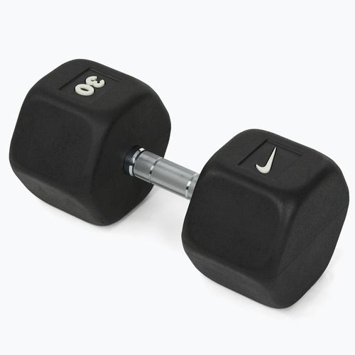 Hantel ogumowany Nike Strength Hex Dumbbell 30 kg black/white
