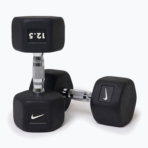 Hantel ogumowany Nike Strength Hex Dumbbell 12,5 kg black/white
