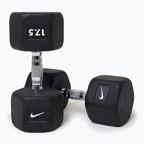 Hantel ogumowany Nike Strength Hex Dumbbell 17,5 kg  black/white