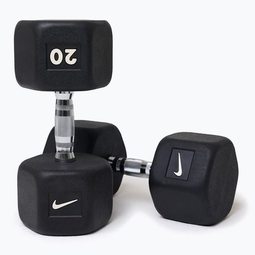 Hantel ogumowany Nike Strength Hex Dumbbell 20 kg black/white