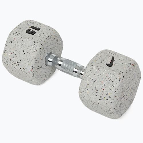 Hantel ogumowany Nike Strength Grind Hex Dumbbell 15 kg wolf grey