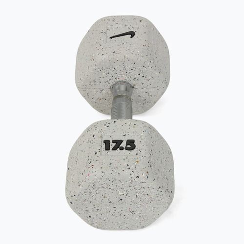 Hantel ogumowany Nike Strength Grind Hex Dumbbell 17,5 kg wolf grey