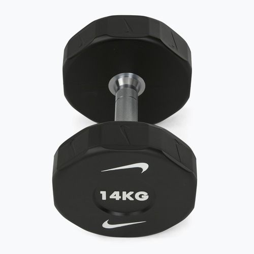 Hantel chromowany Nike Strength Pro Urethane Dumbbell 14 kg black/white