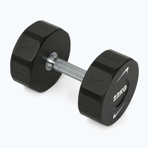 Hantel chromowany Nike Strength Pro Urethane Dumbbell 22 kg black/white
