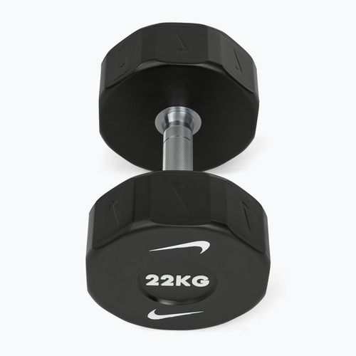 Hantel chromowany Nike Strength Pro Urethane Dumbbell 22 kg black/white