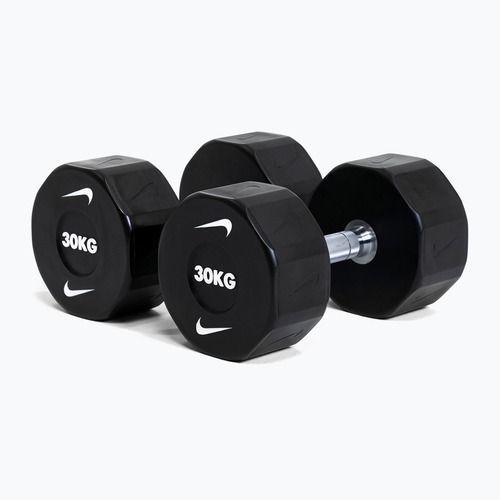 Hantel chromowany Nike Strength Pro Urethane Dumbbell 30 kg black/white