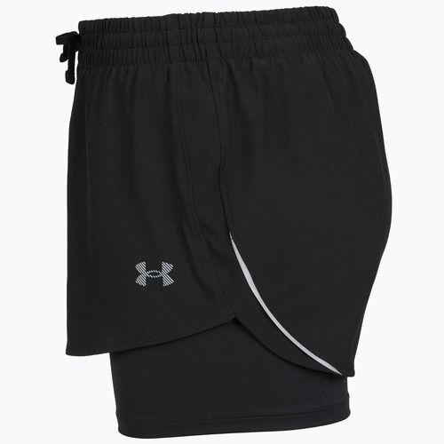 Spodenki do biegania damskie Under Armour Velociti Pro 4" 2N1 ultimate black/ultimate black/ultimate black