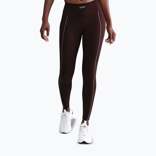 Legginsy damskie Nike One High-Waisted burgundy crush