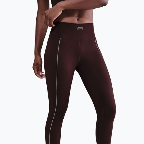 Legginsy damskie Nike One High-Waisted burgundy crush
