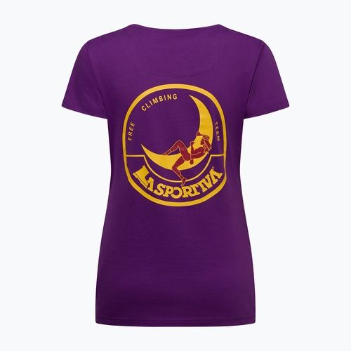 Koszulka damska La Sportiva Climbing on the Moon viola/giallo