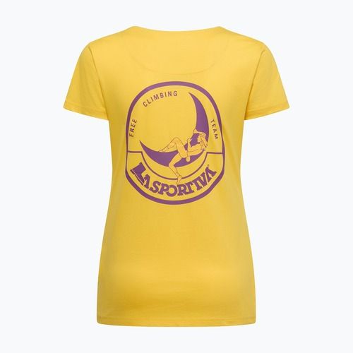 Koszulka damska La Sportiva Climbing on the Moon giallo/viola