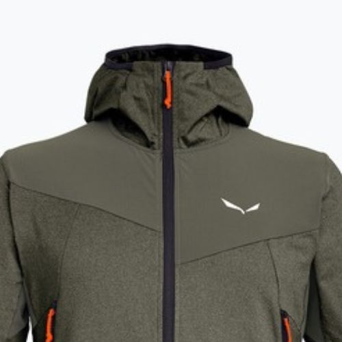 Bluza trekkingowa męska Salewa Agner Hybrid PL/DST FZ Hoody faded green melange/0910