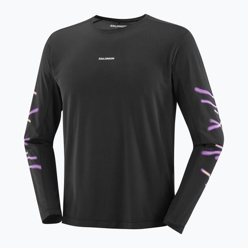 Longsleeve do biegania męski Salomon Shakeout Core deep black