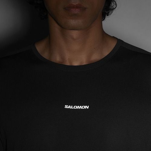 Longsleeve do biegania męski Salomon Shakeout Core deep black