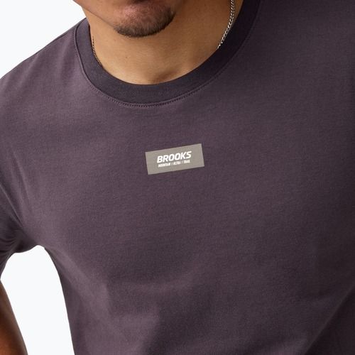 Koszulka do biegania męska Brooks Graphic dark russet/atomic blue