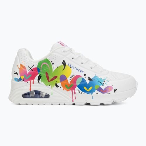Buty damskie SKECHERS Uno Open Your Heart white
