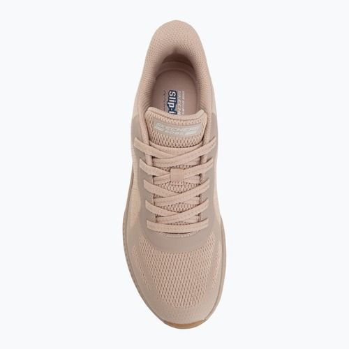 Buty damskie SKECHERS Bobs Squad 4 Staple Look beige