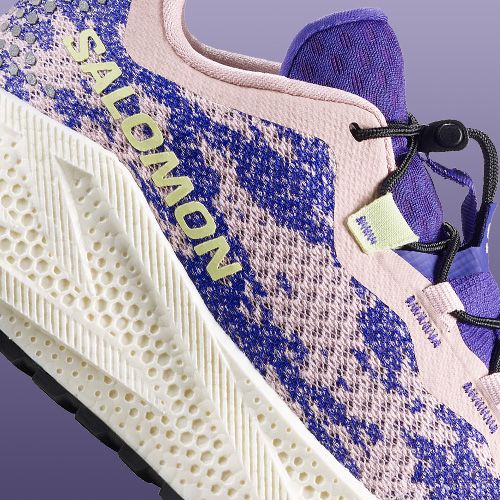 Buty do biegania damskie Salomon Aero Glide 4 GRVL shadow gray/deep blue/butterfly