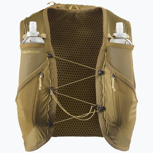 Kamizelka do biegania Salomon Active Skin 12 Set brilliant olive/willow