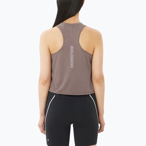 Koszulka do biegania damska Salomon Sense Aero Short Tank iron