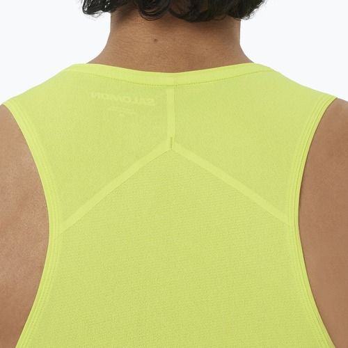 Koszulka do biegania męska Salomon Sense Aero Singlet GFX acid lime