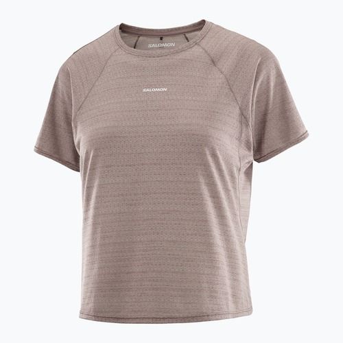 Koszulka do biegania damska Salomon Shakeout Air Cropp iron