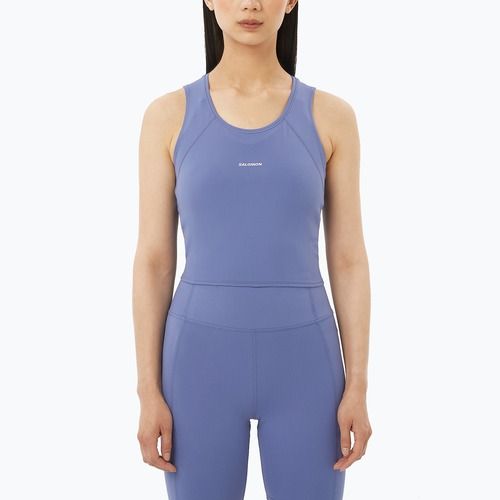 Koszulka do biegania damska Salomon SHAKEout Bliss Tanklette marlin