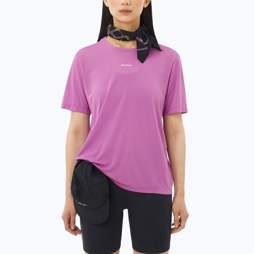 Koszulka do biegania damska Salomon Shakeout Core iris orchid