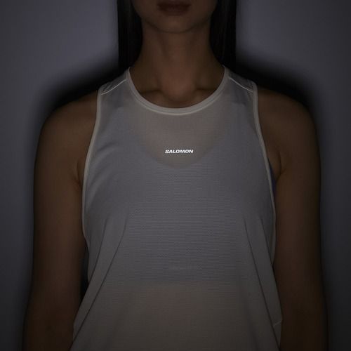Koszulka do biegania damska Salomon Shakeout Core Tank whisper white