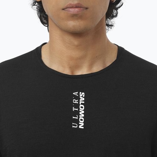 Koszulka do biegania męska  Salomon Ultra Tee deep black