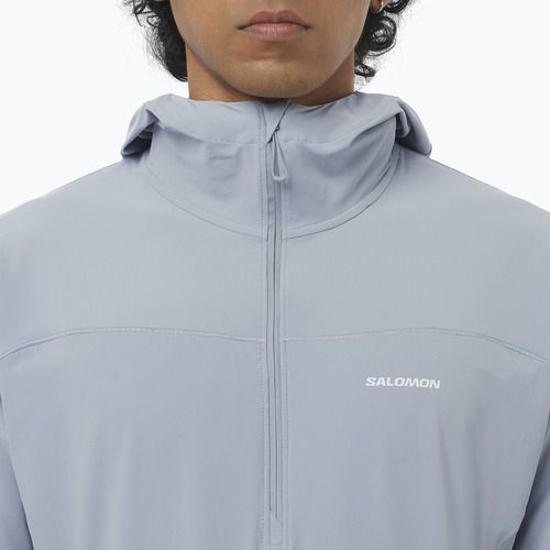 Kurtka do biegania męska Salomon Sense Aero Hybrid Half Zip Hooded trade winds