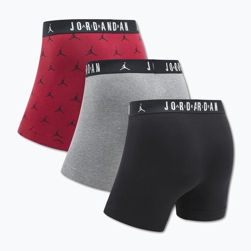 Bokserki męskie  Jordan JHM Flight Cotton Essential 3 pary gym red