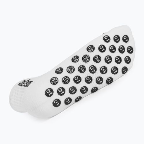 Skarpety piłkarskie dziecięce OneTeam Precision Grip antypoślizgowe 2-pack biały