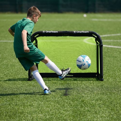 Bramka do piłki nożnej OneTeam Swiftgoal 120 x 70 cm czarny/zielony
