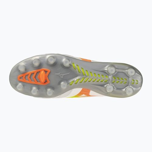 Buty piłkarskie Mizuno Monarcida Neo III Elite FG white/evening primrose/lava orange