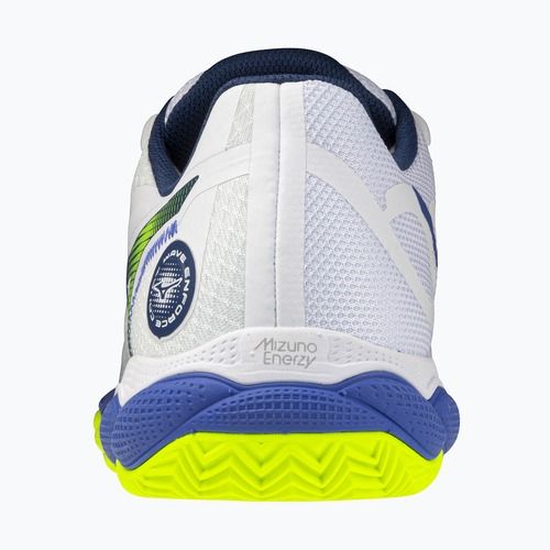 Buty do tenisa męskie Mizuno Wave Enforce Court CC white/dazzling blue/ lightning