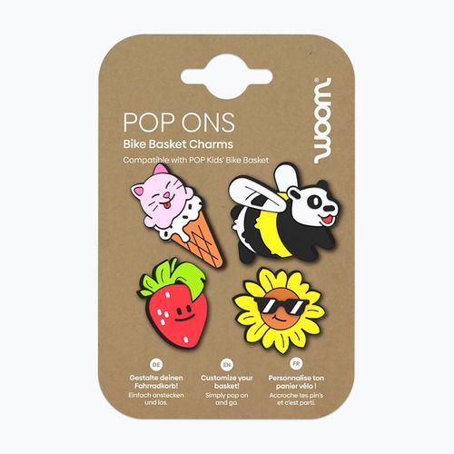 Przypinki do koszyka rowerowego woom POP ONS summer vibe
