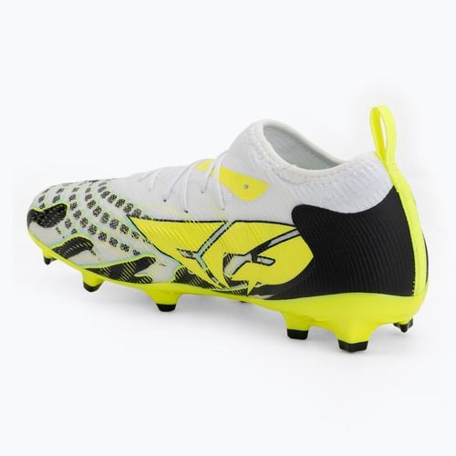 Buty piłkarskie dziecięce PUMA Future 9 Match Creativity Fg/Ag Jr yellow alert/mint jelly/puma white/puma black