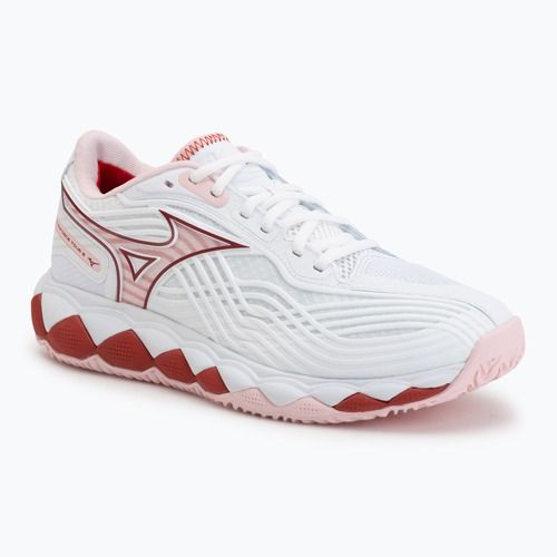 Buty do tenisa damskie Mizuno Wave Enforce Tour 2 CC white/pinkesque/barbados/cherr