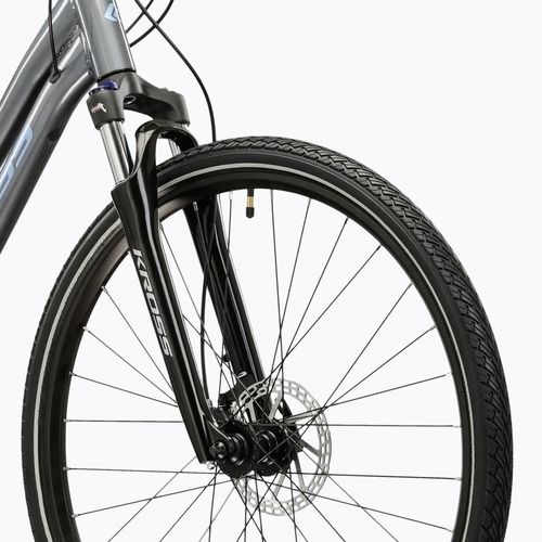 Rower crossowy damski KROSS Evado 5.0 W szary/niebieski/połysk