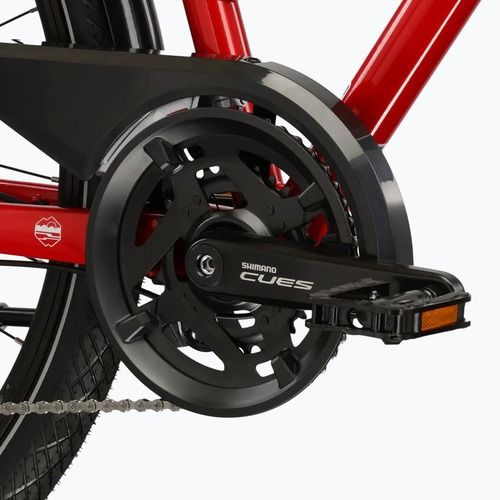 Rower trekkingowy damski KROSS Trans 5.0 W czerwony/srebrny/połysk
