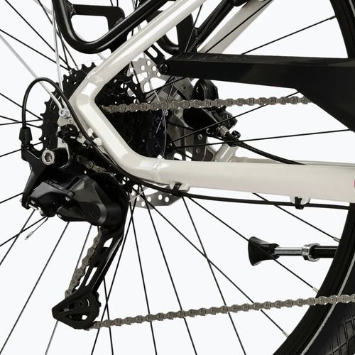 Rower trekkingowy damski KROSS Trans 5.0 W szary/różowy/połysk