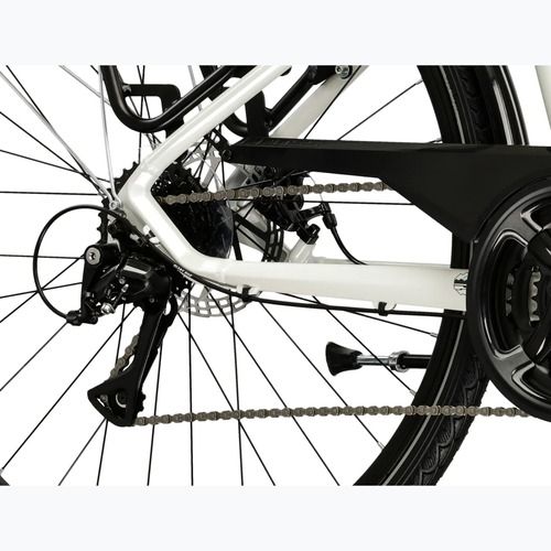 Rower trekkingowy damski KROSS Trans 3.0 W perłowy/czarny/połysk