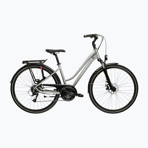 Rower trekkingowy damski KROSS Trans 3.0 W srebrny/szary/połysk