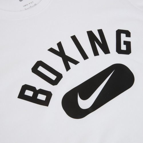 Koszulka treningowa męska Nike Boxing Disc DFC white/black